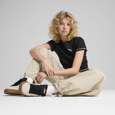 Krop-top Puma DARE TO Textured Baby Tee Črna | 629806_01, 2