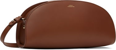 Torba za čez ramo A.P.C. Demi-Lune Leather Shoulder Bag Črna | PXCAX-F61997, 2