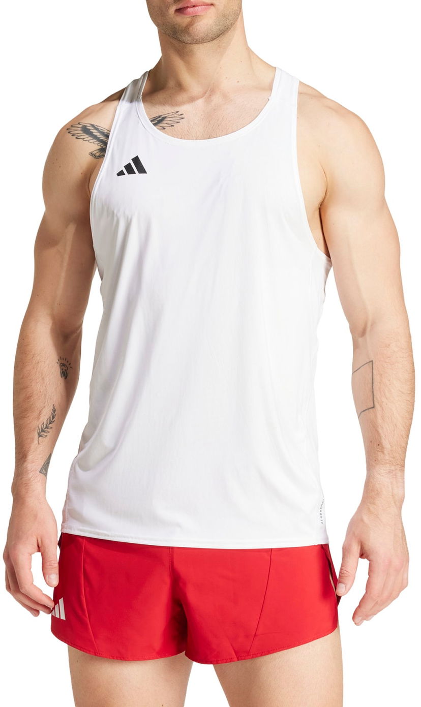 Majica brez rokavov adidas Originals Adizero Tank Top Bela | ix2853