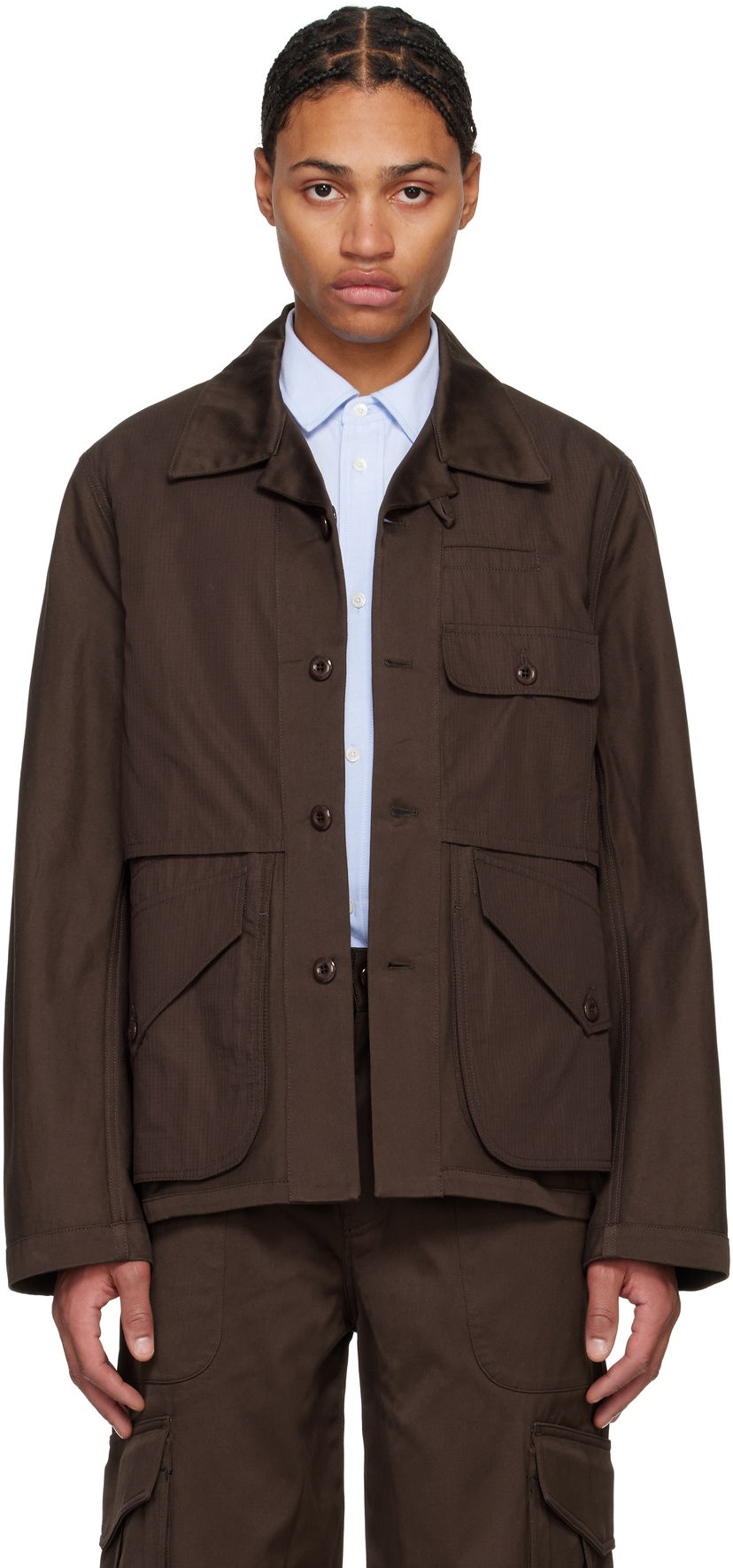 Jakna KENZO Reversible Workwear Jacket Rjava | FF55VE2309GF