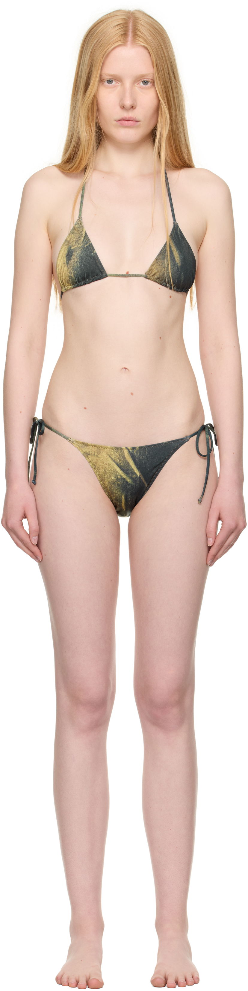 Kopalke Jean Paul Gaultier Jean Paul Gaultier Water Body Print Bikini Zelena | 25/03-W-BS030-J010P-4812