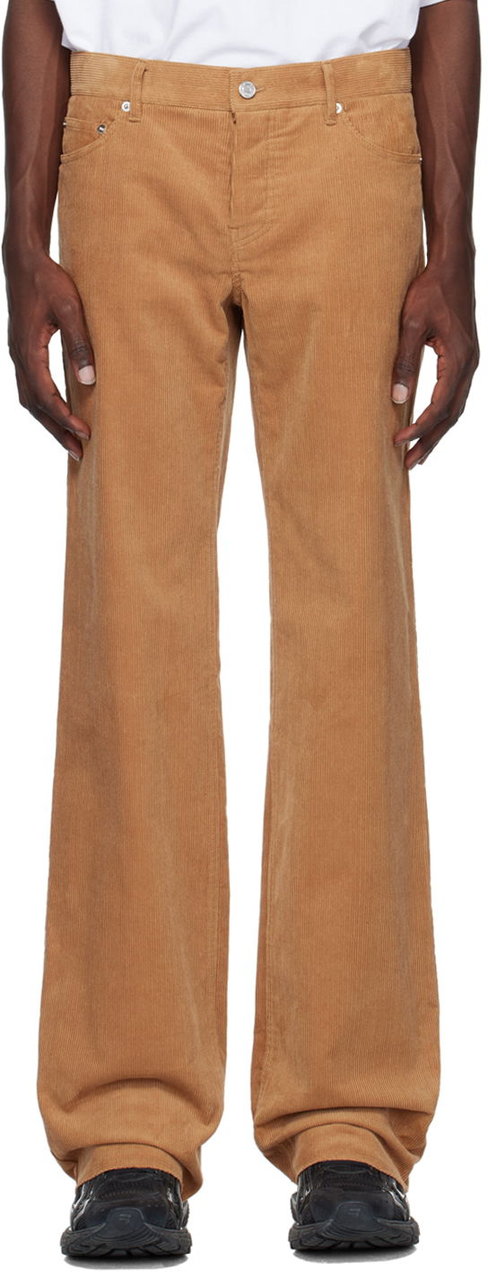 Hlače We11done We11done Low-Rise Corduroy Trousers Rjava | WD-PT3-22-232-M-CM