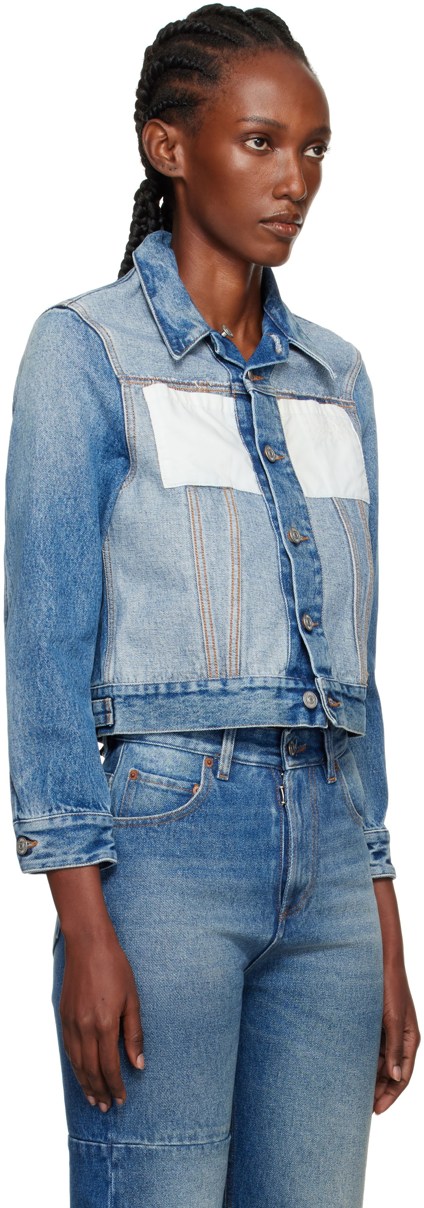 Jakna Maison Margiela MM6 Maison Margiela Reversed Denim Jacket Modra | S52AM0328 M30018, 1