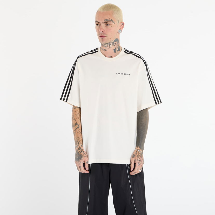 Majica adidas Originals T-Shirt by Consortium Three Stripes Bela | KF1993