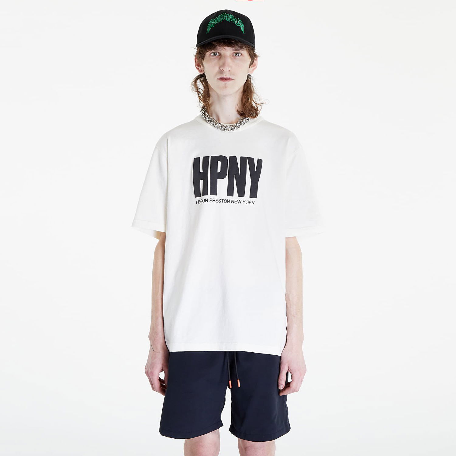 Majica HERON PRESTON Reg HPNY Short Sleeve Tee Bela | HMAA032C99JER0050110, 0