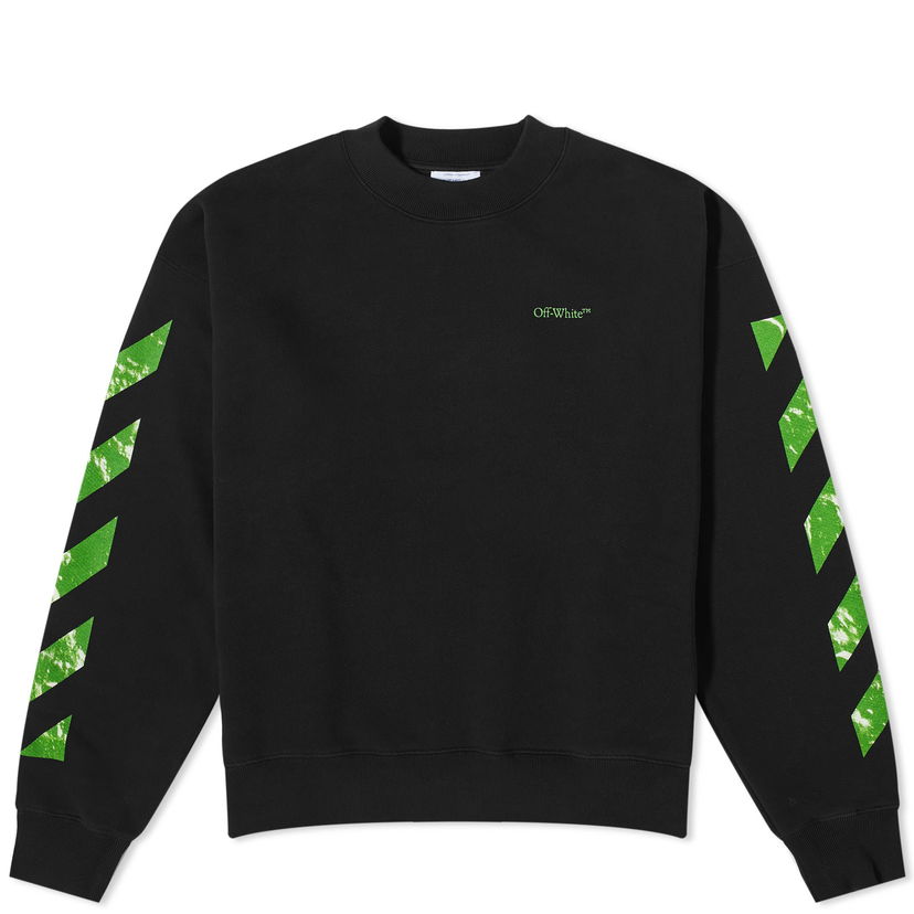 Pulover Off-White Moon Arrow Crew Sweat Črna | OMBA054F23FLE0081050