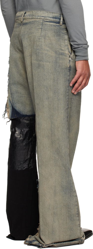 Kavbojke Rick Owens Concordians Joris Distressed Patchwork Wide-Leg Jeans Večbarvna | RR02E1308 DWG769, 2
