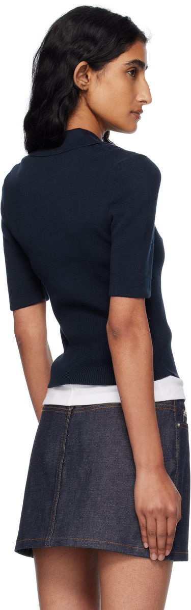 Polo majica A.P.C. A.P.C. Joelle Knit Polo Mornarica | COGDK-F23421, 2