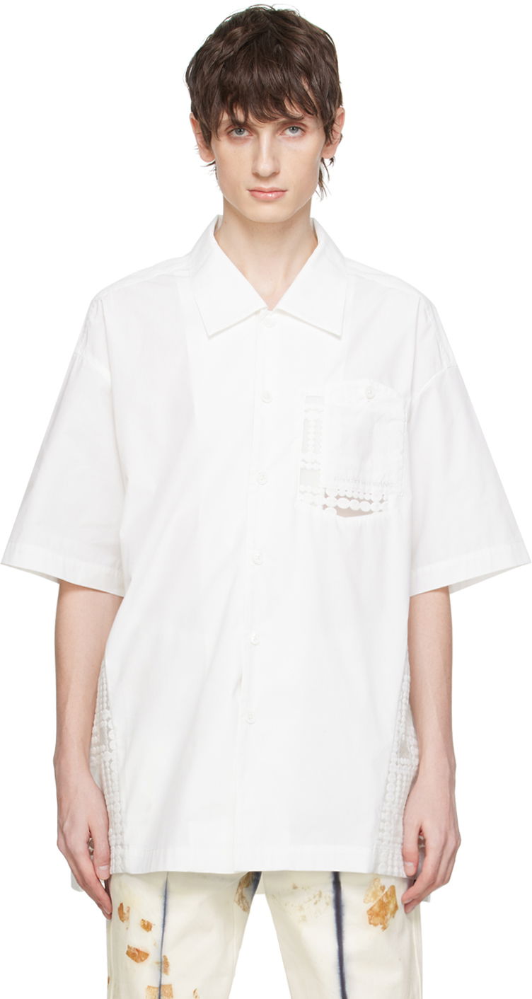 Srajce Feng Chen Wang Feng Chen Wang Paneled Shirt Bela | FUS17SR04W, 0