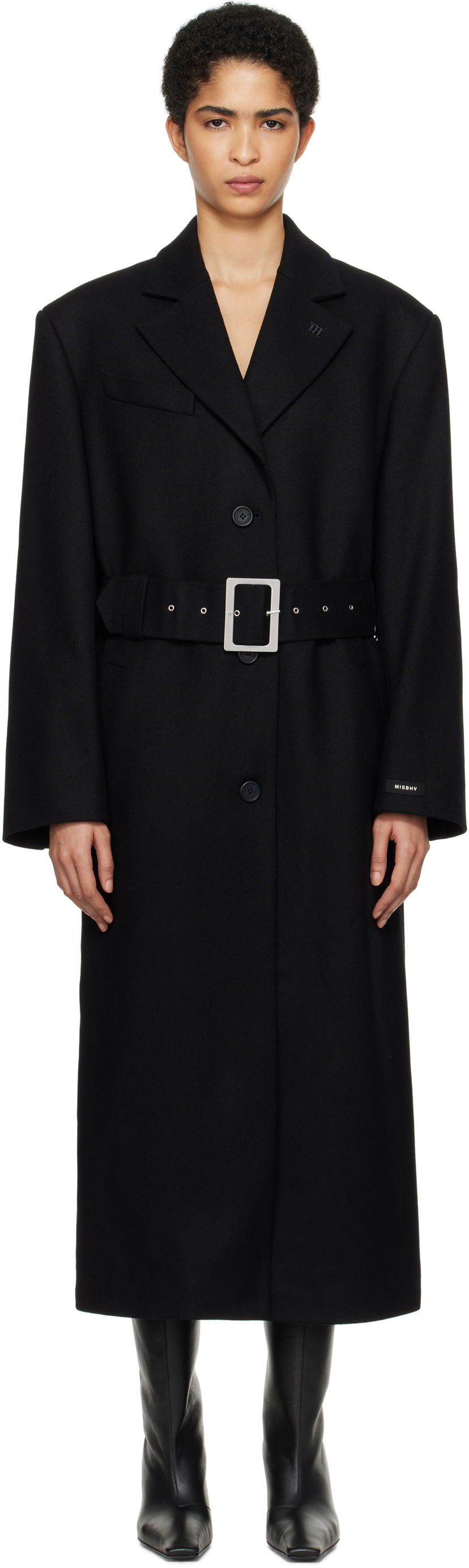 Plašči MISBHV Wool Long Coat Črna | 241W409