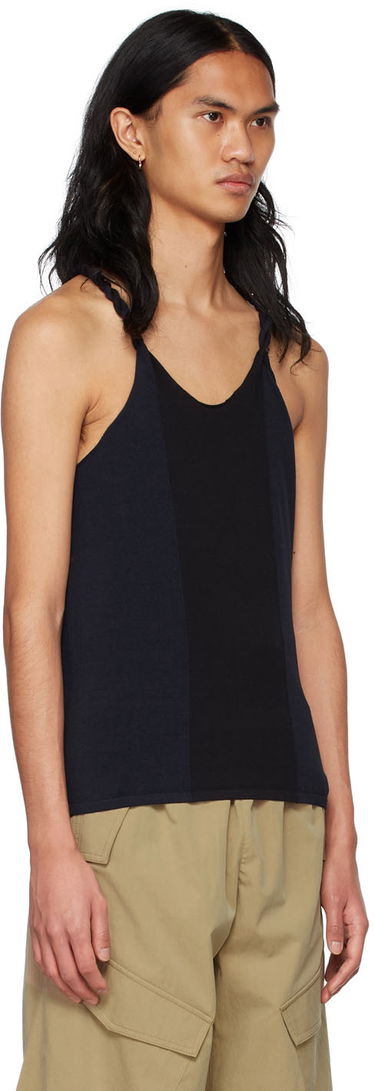 Majica brez rokavov Dion Lee Cotton Blend Tie-Strap Tank Top Mornarica | C7057S22, 4