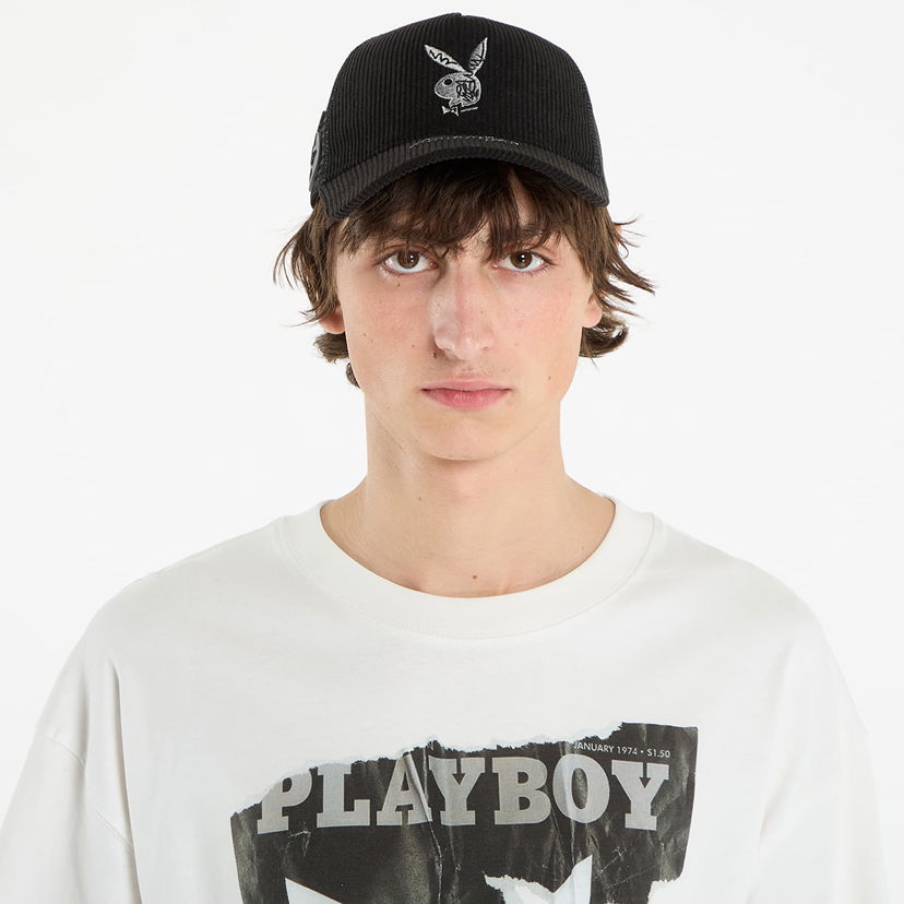Kapa Footshop Playboy x FTSHP Corduroy Trucker Black Črna | FTSHP_533