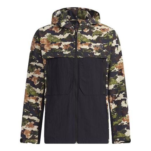 Vetrovka adidas Performance Terrex Festiv Camouflage Splicing Hooded Outdoor Jacket Večbarvna | GN7594