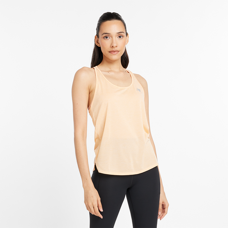 Majica brez rokavov New Balance NB Tank Top Oranžna | Dámske tričko New Balance WT41250PRE – oranžová