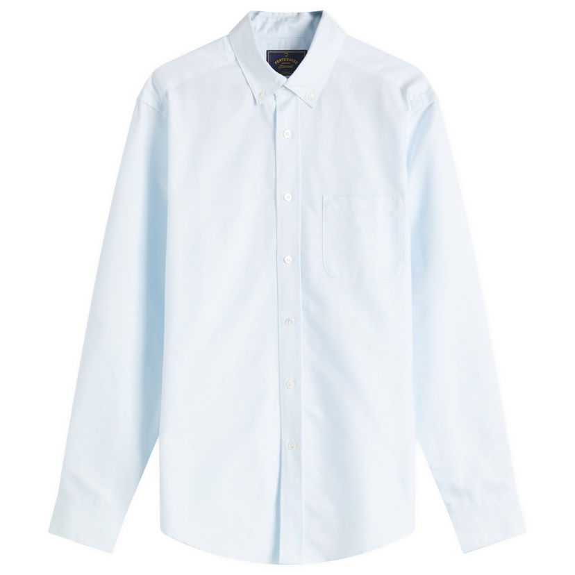 Srajce Portuguese Flannel Portuguese Flannel Belavista Oxford Shirt, Size Large Modra | pf-blvs-lbl