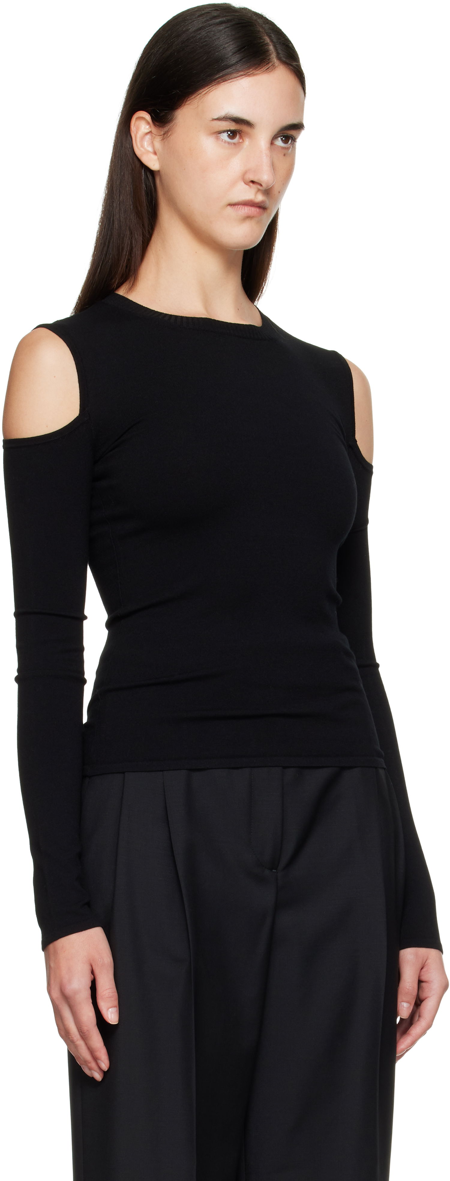 Majica Max Mara Max Mara Vik Cold-Shoulder Top Črna | 2511361092600, 1