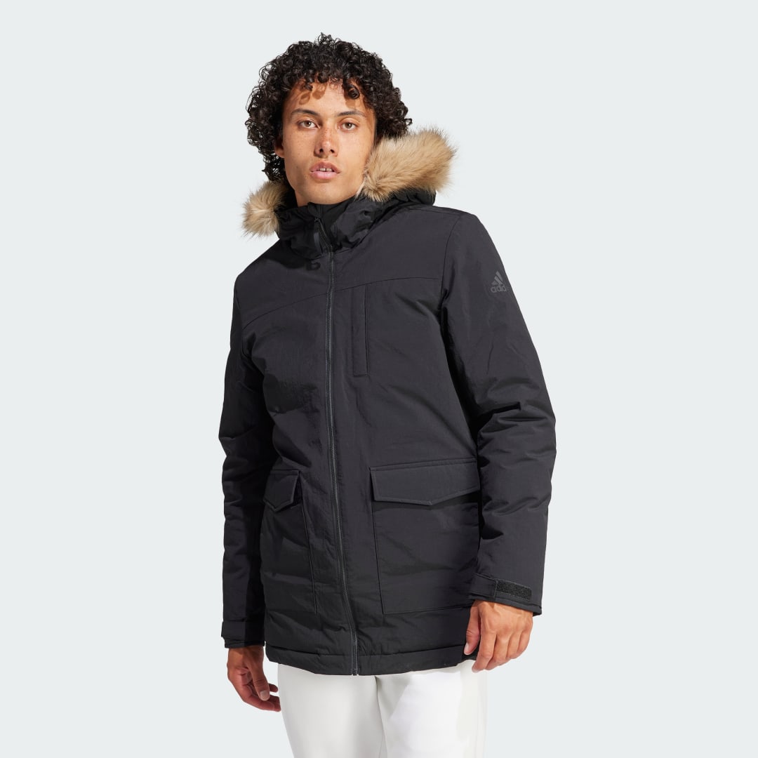 Parka adidas Performance Hooded Parka With Faux Fur Črna | IK0553, 0