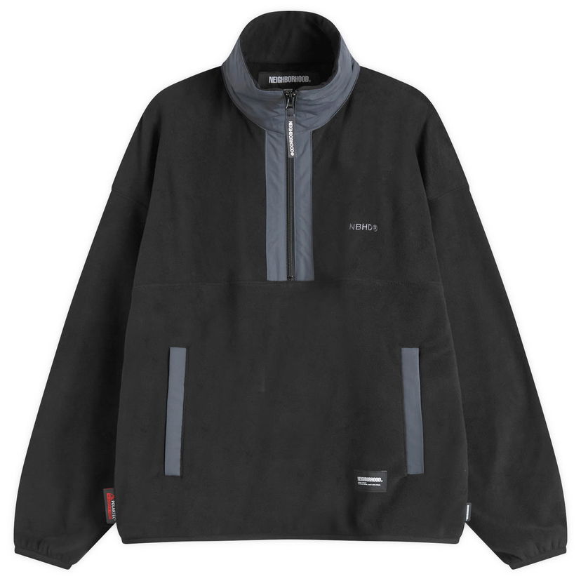 Pulover Neighborhood Fleece Half Zip Pullover Črna | 242UWNH-CSM04-BLK