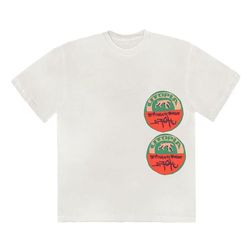 Majica Cactus Jack by Travis Scott Travis Scott UTOPIA Graphic T-Shirt Bela | TSUT-BS08