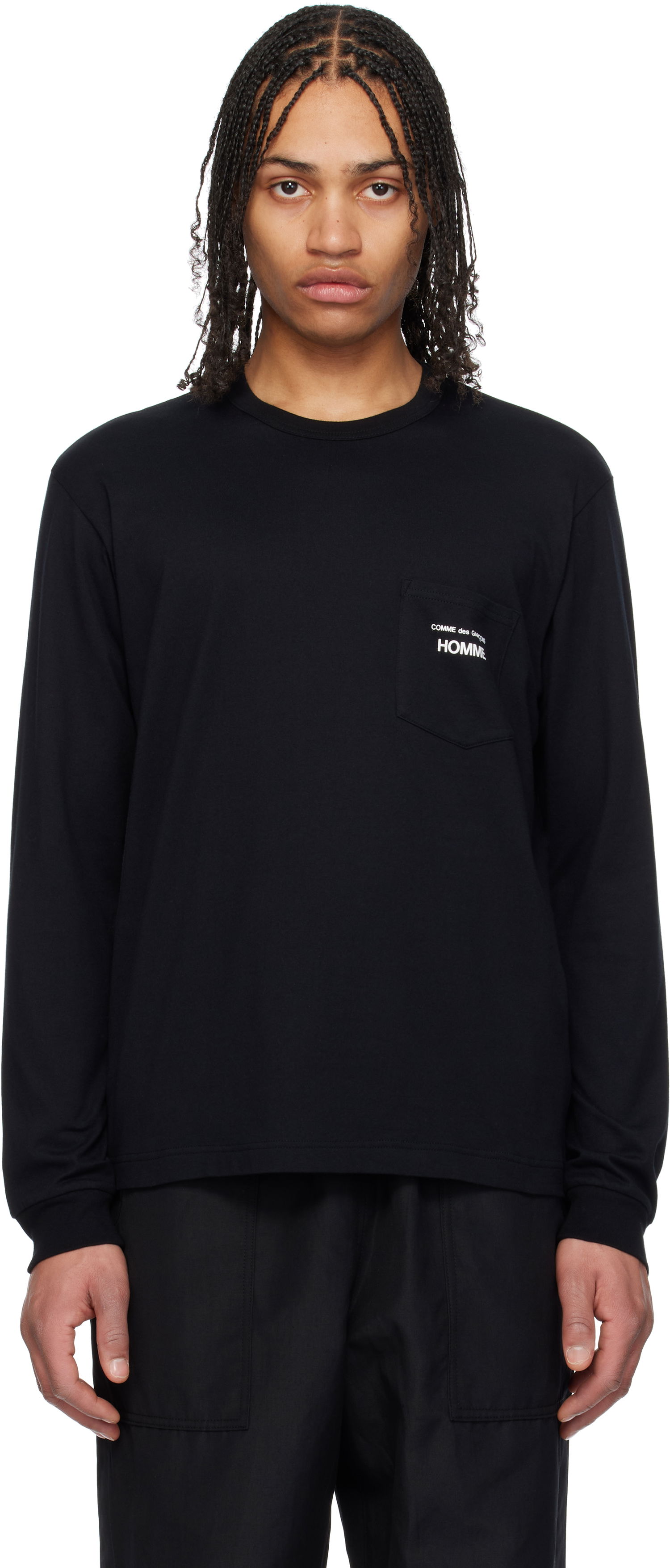 Majica Comme des Garçons Pocket Long Sleeve T-Shirt Homme Črna | HO-T102-051, 0