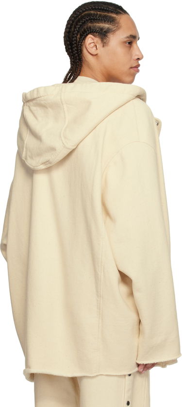 Pulover Rick Owens Rick Owens DRKSHDW Peter Zipped Hoodie Bež | DU01E3289 FN, 2