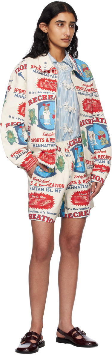 Jakna Bode Bode Enrichment Printed Jacket Bela | MRS25JA015, 3