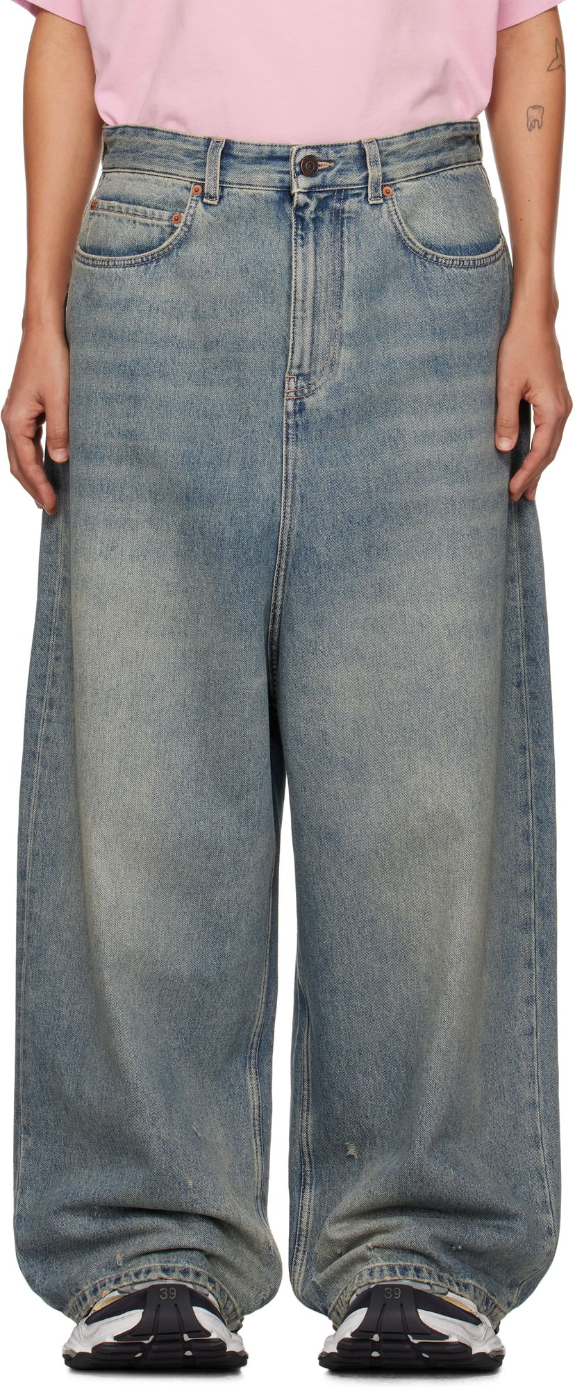 Kavbojke Balenciaga Low Crotch Jeans Modra | 706652 TJW95
