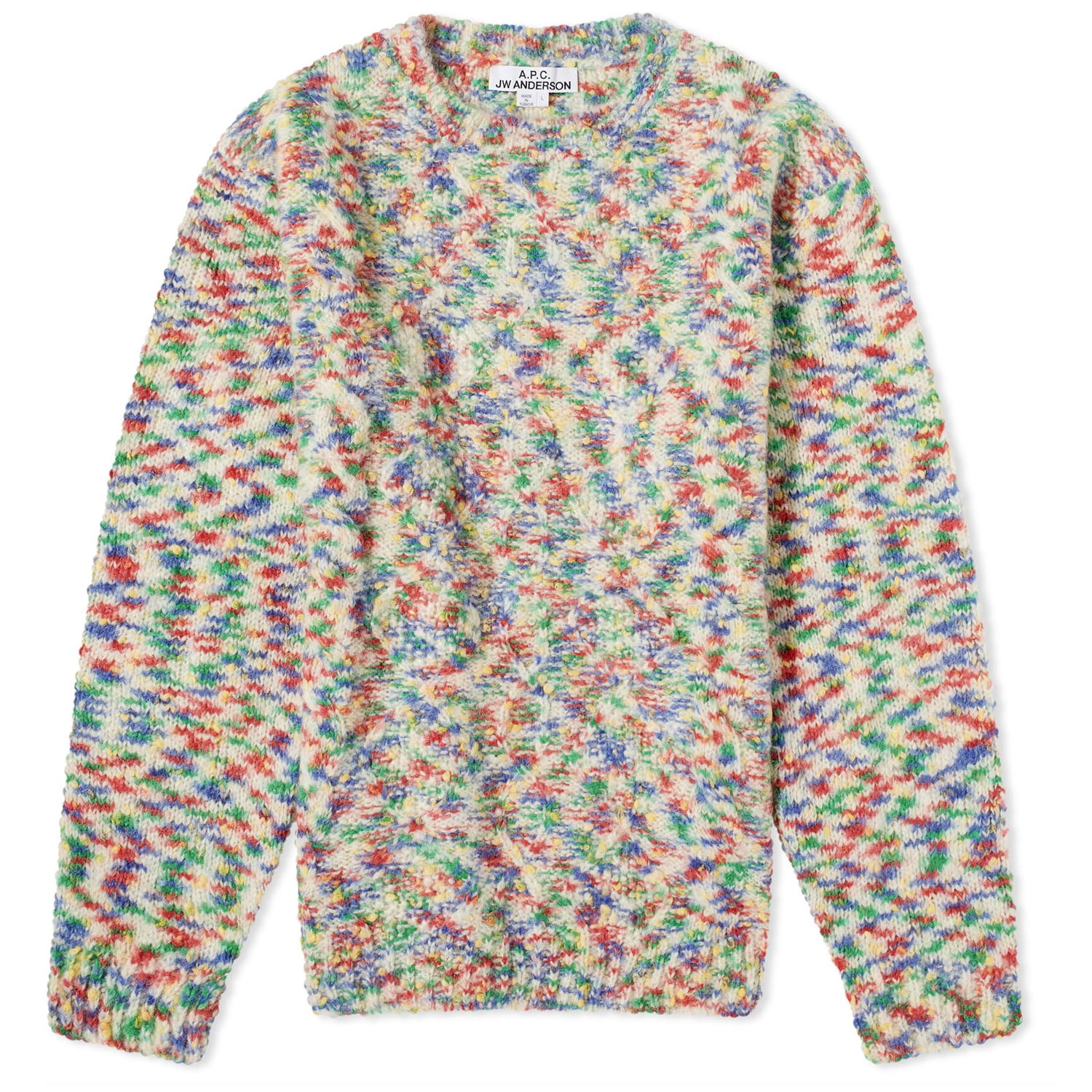 Pleteni pulover A.P.C. JW Anderson x Connor Crewneck Zelena | WOAPE-H23201-SAA, 0