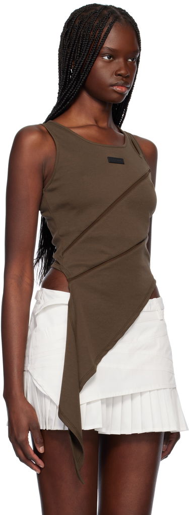 Majica brez rokavov Feng Chen Wang Feng Chen Wang Patchwork Asymmetric Tank Top Rjava | FWS19VS01B, 1
