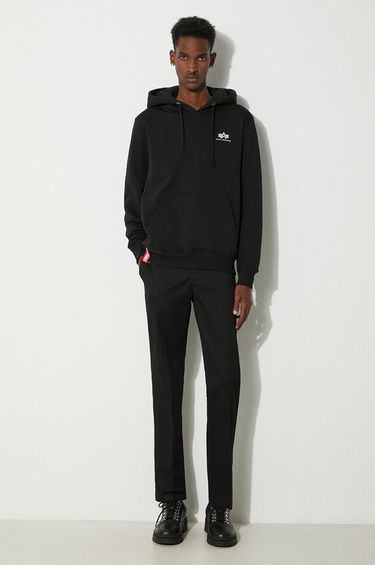 Pulover Alpha Industries Basic Hoody Small Logo Črna | 196318 03, 4