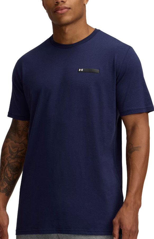 Majica Under Armour Under Armour Strip Logo Short Sleeve T-Shirt Mornarica | 1390203-410