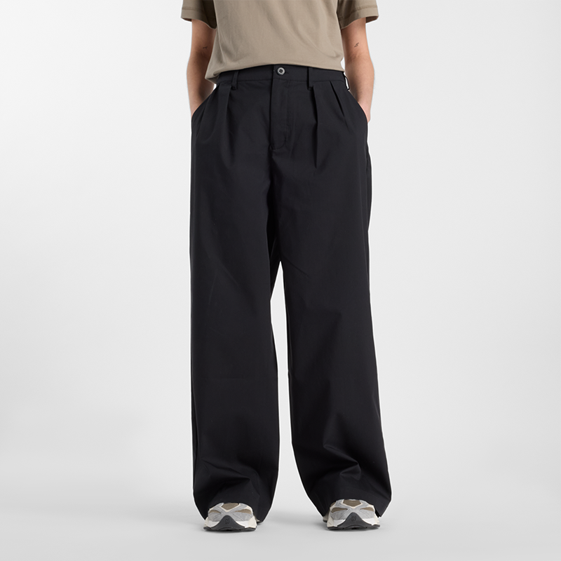 Hlače New Balance Wide Leg Pleated Trousers Črna | NBWP51538BK