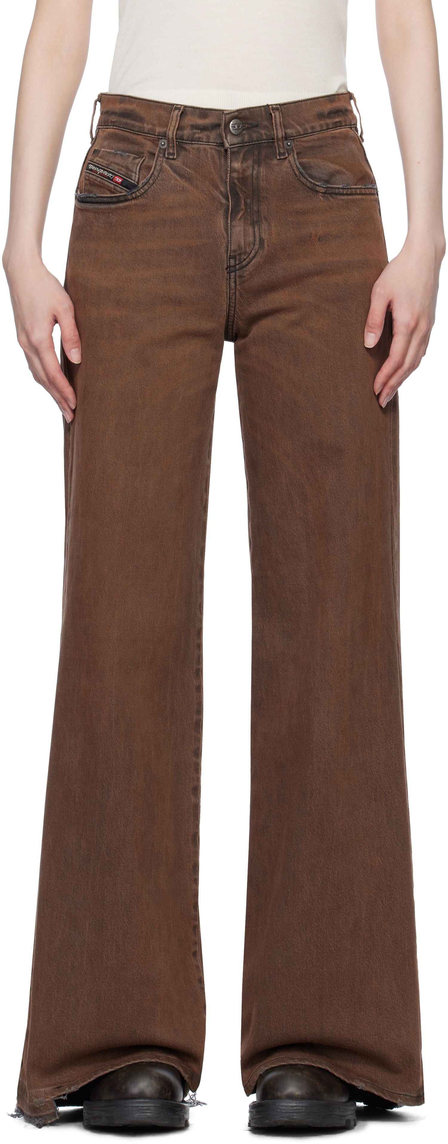 Kavbojke Diesel Diesel 1978 D-Akemi Flare Jeans Rjava | A03624 09L24, 0