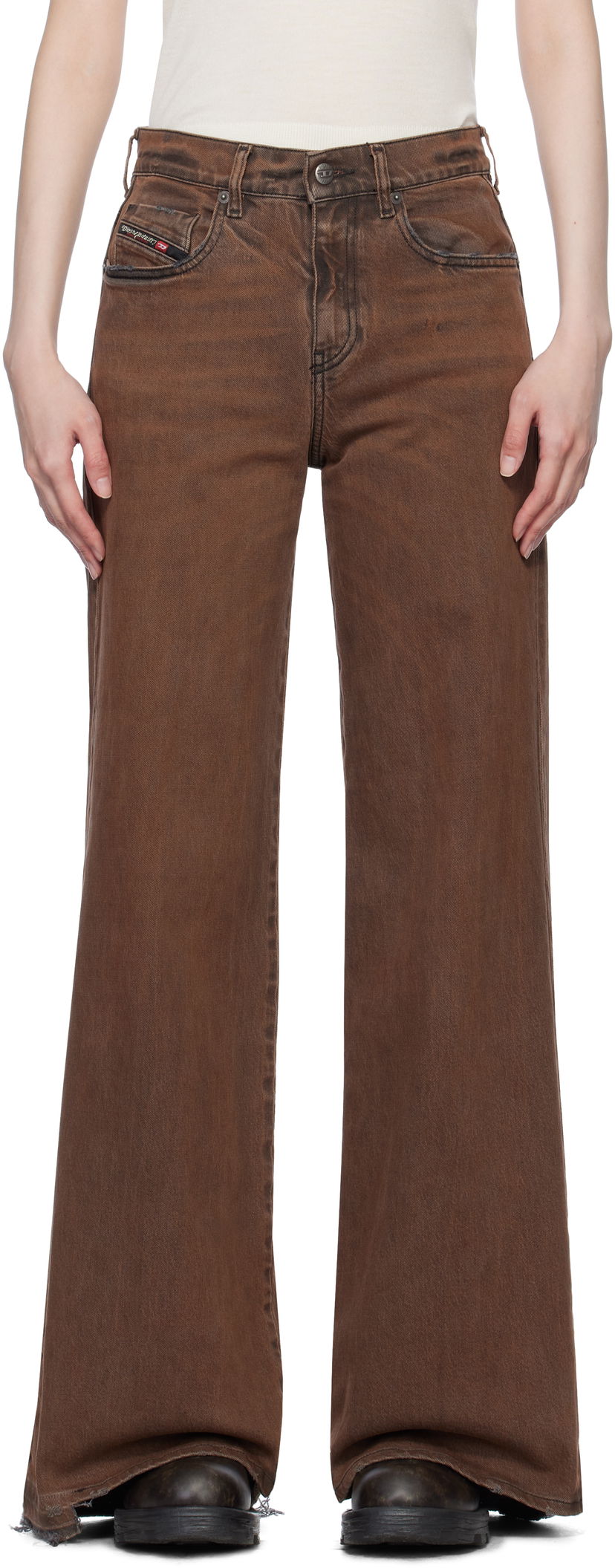 Kavbojke Diesel Diesel 1978 D-Akemi Flare Jeans Rjava | A03624 09L24