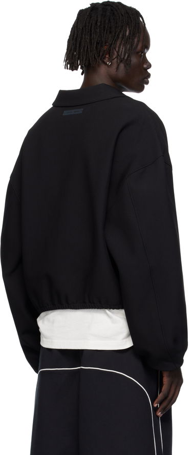 Jakna Fear of God ESSENTIALS Bonded Canvas Zip-Up Jacket Črna | 202SP258060F, 2