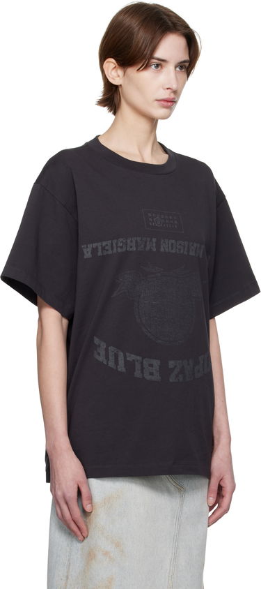 Majica Maison Margiela MM6 Maison Margiela Topaz Blue Graphic T-Shirt Črna | SH0GC0041 S24311, 1