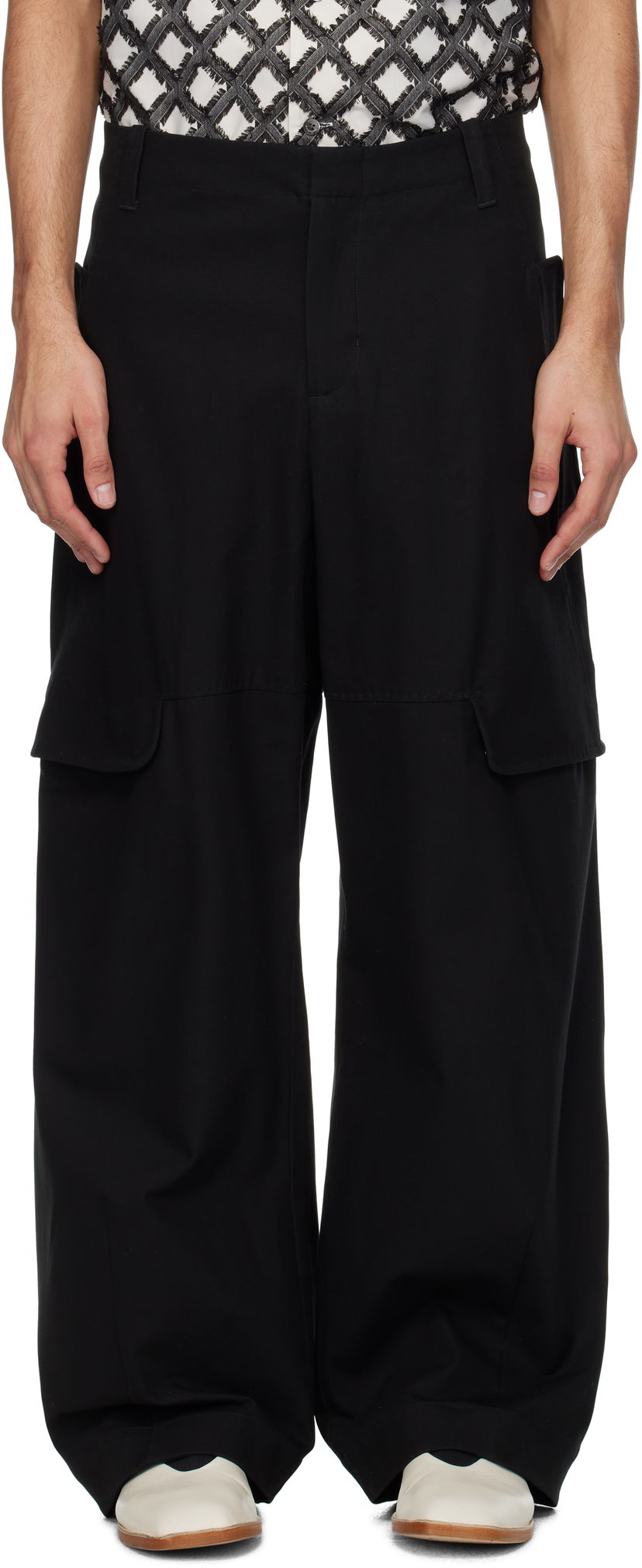 Cargo hlače sage NATION SAGE NATION Index Cargo Pants Črna | S113 INDEX CARGO TROUSER