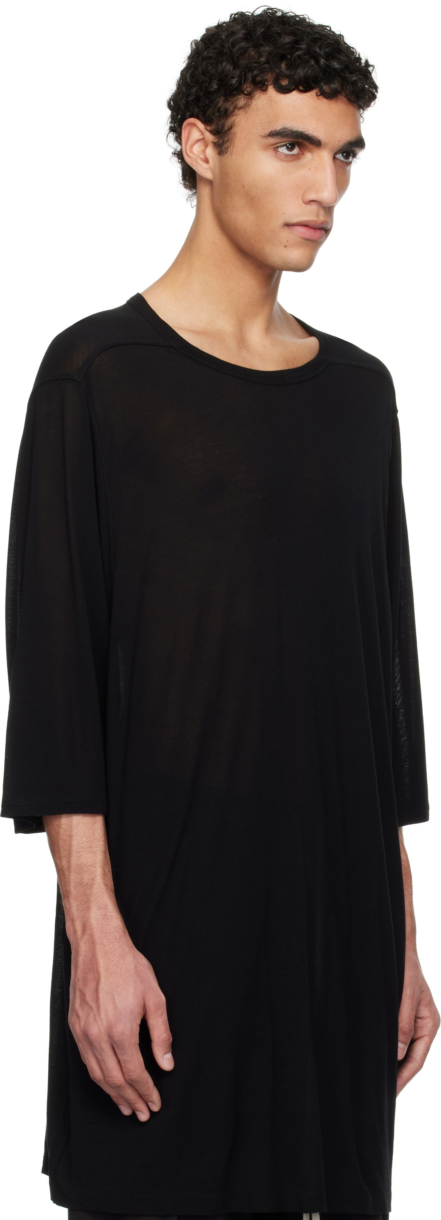 Majica Rick Owens Rick Owens Hollywood Jumbo Short Sleeve T-Shirt Črna | RU01E5274 JS, 1