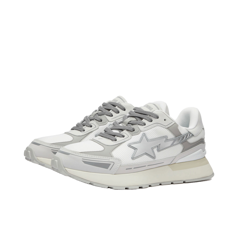 Superge in čevlji BAPE A Bathing Ape Men's Road Sta Express Sneakers in White, | END. Clothing Siva | 001FWK301318M-WHT