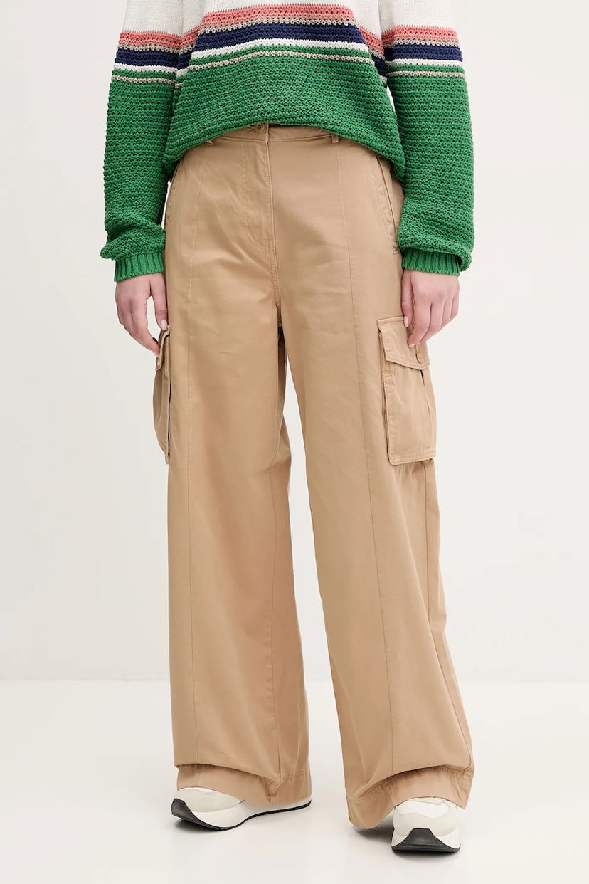 Cargo hlače Napapijri Napapijri M-Selva High Waist Wide Leg Cargo Pants Bež | NP0A4IL4N1Q1