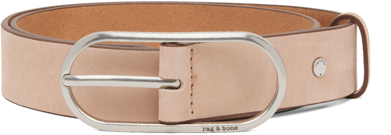 Pasovi rag & bone Rag & Bone Rounded Rebound Suede Belt Bež | WJW25PB1005SU5, 0