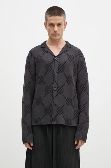 Pleteni pulover DAILY PAPER Kirabo Monogram Cardigan Črna | 2421031, 0
