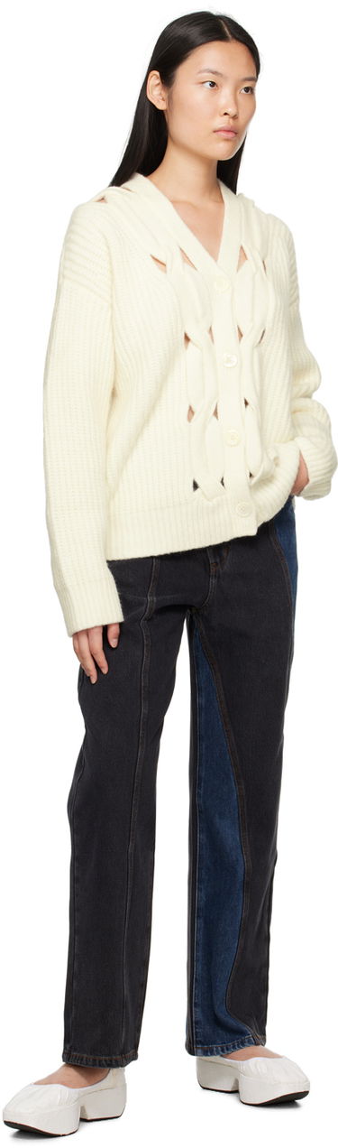 Kavbojke Feng Chen Wang Feng Chen Wang Paneled Jeans Modra | FUF16TR19, 3