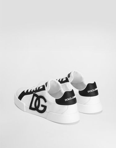 Superge in čevlji Dolce & Gabbana Portofino Light Strobel Canvas and Calfskin Bela | CS2343AE6298T908, 2