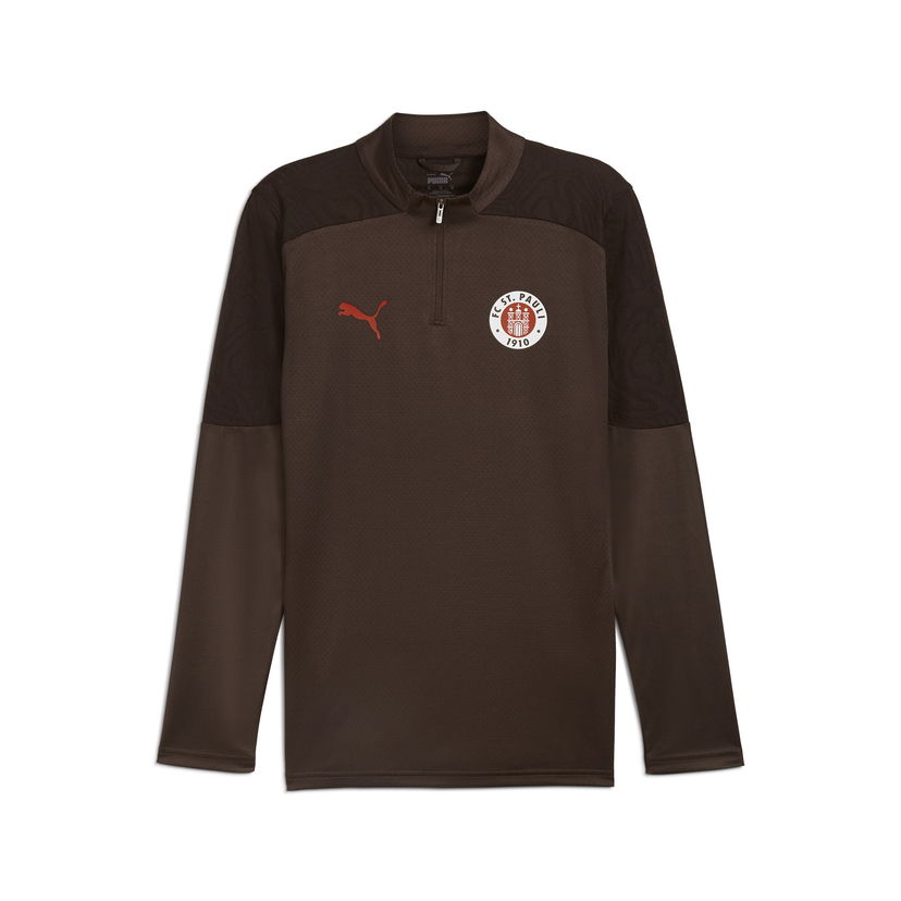 Pulover Puma FC St. Pauli Men's Quarter-Zip Training Top Rjava | 778721_05