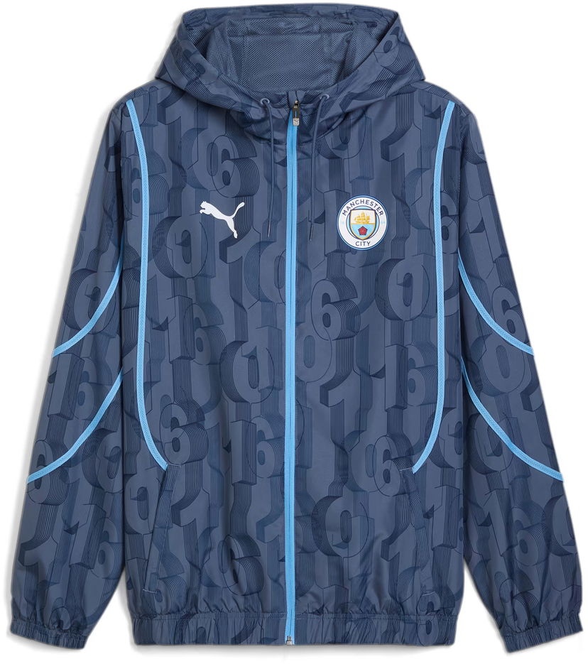 Jakna Puma MCFC Prematch Woven Jacket 2024/25 Modra | 777580-22