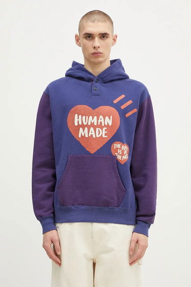 Pulover Human Made Colorblock Hoodie With Print Lila | HM28CS023, 0