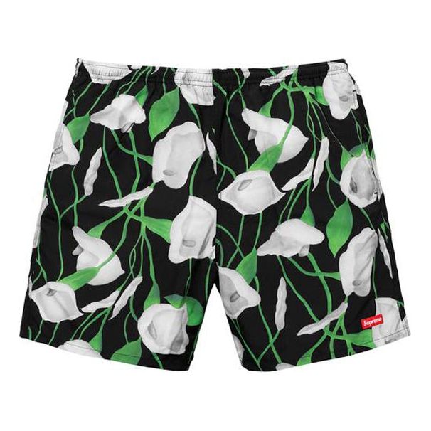 Kopalke Supreme Floral Print Nylon Water Shorts Črna | SUP-SS18-10432