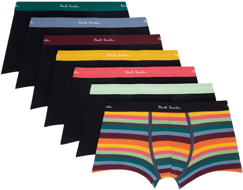 Boksarice Paul Smith Seven-Pack Black & Multicolour Boxers Večbarvna | M1A-914-M7PKQ-79