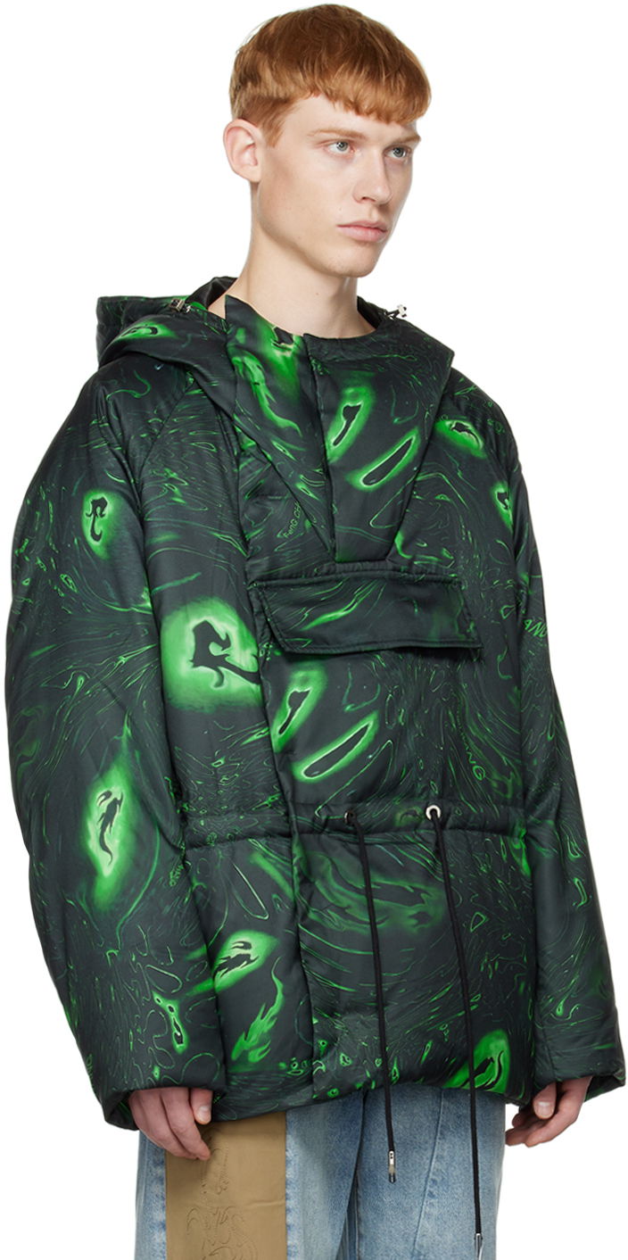 Parka Feng Chen Wang Feng Chen Wang Graphic Down Jacket Zelena | FUF14JK05, 1